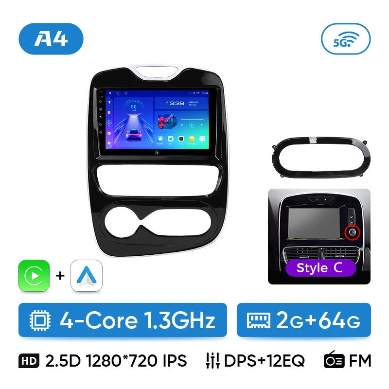 Ainavi Car Radio For Renault Clio 4 2012 2013 2014 2015 2016 2017 2018 Wireless Carplay Android Auto Multimedia 2 Din autoradio