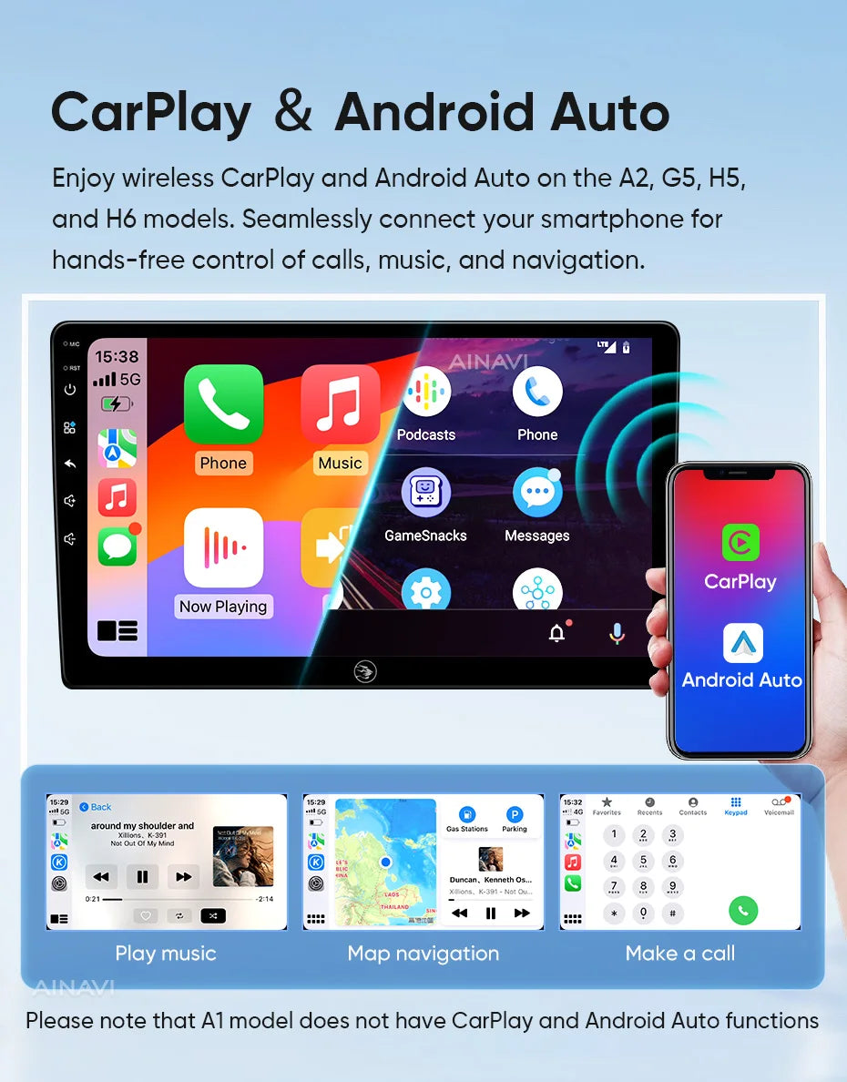 Ainavi Car Radio For Renault Clio 4 2012 2013 2014 2015 2016 2017 2018 Wireless Carplay Android Auto Multimedia 2 Din autoradio