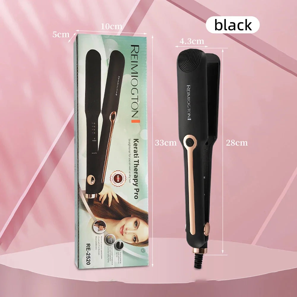 Tinsol 2-in-1 Hair Straightener Curling Iron Ceramic Plate Negative Ion Wide Plate Temperature Adjustable Hair Straightener
