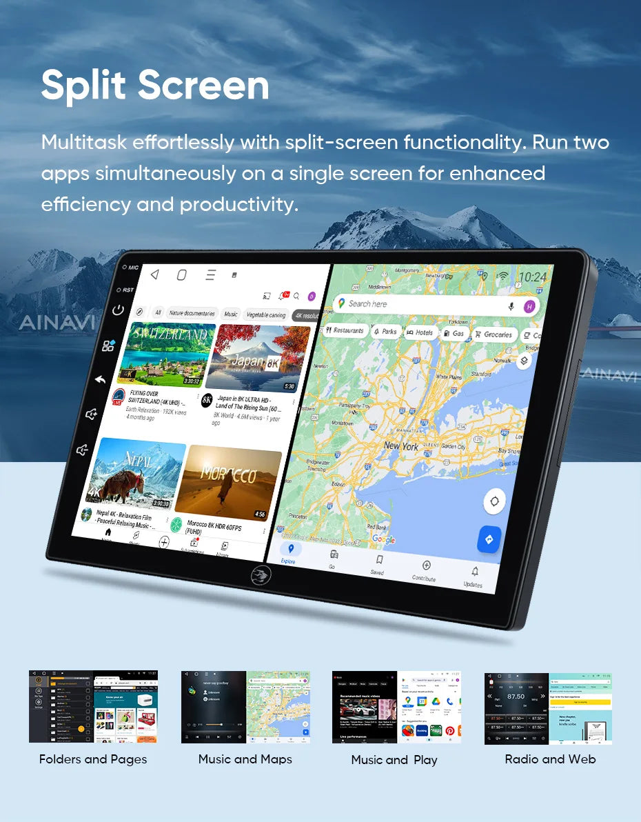 Ainavi Car Radio For Renault Clio 4 2012 2013 2014 2015 2016 2017 2018 Wireless Carplay Android Auto Multimedia 2 Din autoradio