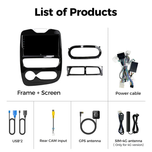 Ainavi Car Radio For Renault Clio 4 2012 2013 2014 2015 2016 2017 2018 Wireless Carplay Android Auto Multimedia 2 Din autoradio