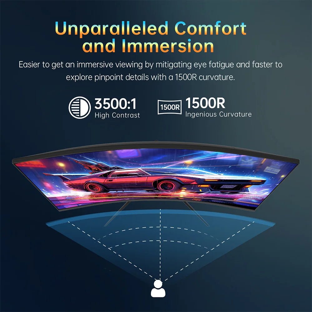 KTC H32S17 Gaming Monitor 32 - inch 2560x1440 QHD 180Hz HVA Curved 1500R 300cd/m2 Brightness, 125% sRGB, 1ms(MPRT) Response Time - Teknovara Innovation HubKTC H32S17 Gaming Monitor 32 - inch 2560x1440 QHD 180Hz HVA Curved 1500R 300cd/m2 Brightness, 125% sRGB, 1ms(MPRT) Response Time