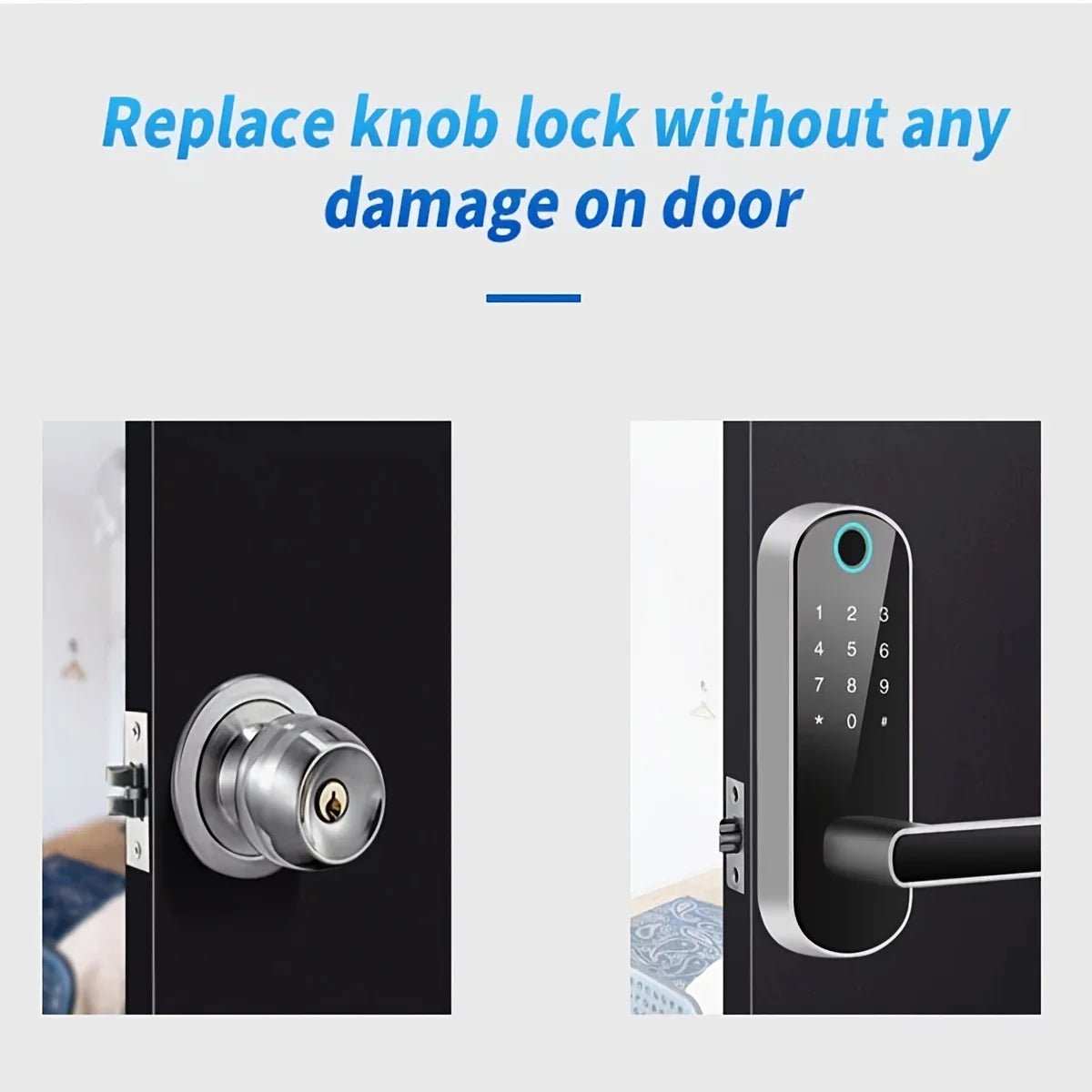 Smart Fingerprint Door Lock App Remote Control Keyless WIFI Digital Touchscreen Lock NFC IP67 Waterproof with 2 IC Cards - Teknovara Innovation HubSmart Fingerprint Door Lock App Remote Control Keyless WIFI Digital Touchscreen Lock NFC IP67 Waterproof with 2 IC Cards