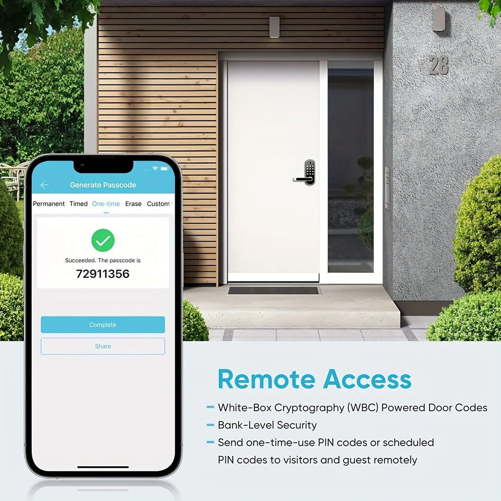 Smart Fingerprint Door Lock App Remote Control Keyless WIFI Digital Touchscreen Lock NFC IP67 Waterproof with 2 IC Cards - Teknovara Innovation HubSmart Fingerprint Door Lock App Remote Control Keyless WIFI Digital Touchscreen Lock NFC IP67 Waterproof with 2 IC Cards