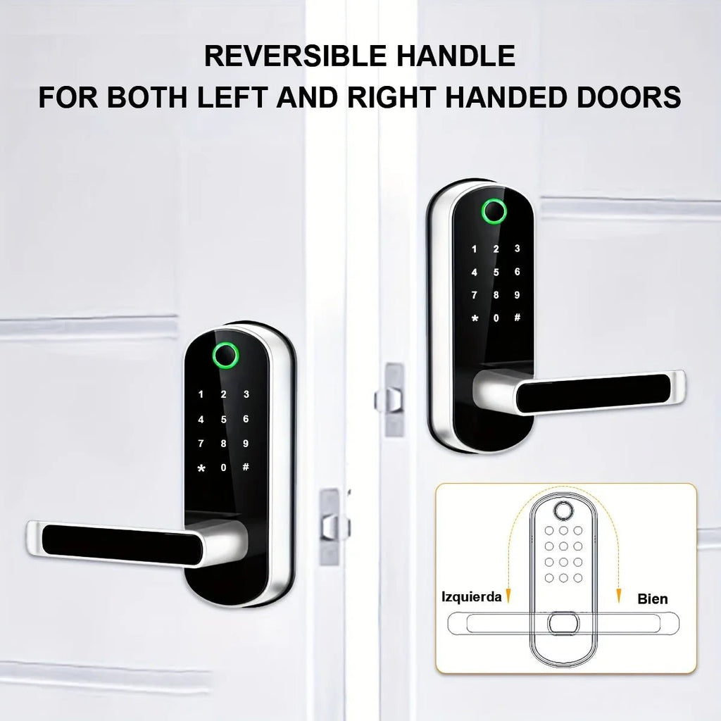 Smart Fingerprint Door Lock App Remote Control Keyless WIFI Digital Touchscreen Lock NFC IP67 Waterproof with 2 IC Cards - Teknovara Innovation HubSmart Fingerprint Door Lock App Remote Control Keyless WIFI Digital Touchscreen Lock NFC IP67 Waterproof with 2 IC Cards
