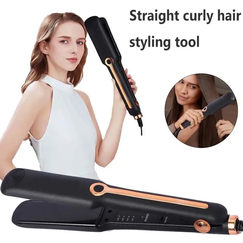 Tinsol 2 - in - 1 Hair Straightener Curling Iron Ceramic Plate Negative Ion Wide Plate Temperature Adjustable Hair Straightener - Teknovara Innovation HubTinsol 2 - in - 1 Hair Straightener Curling Iron Ceramic Plate Negative Ion Wide Plate Temperature Adjustable Hair Straightener