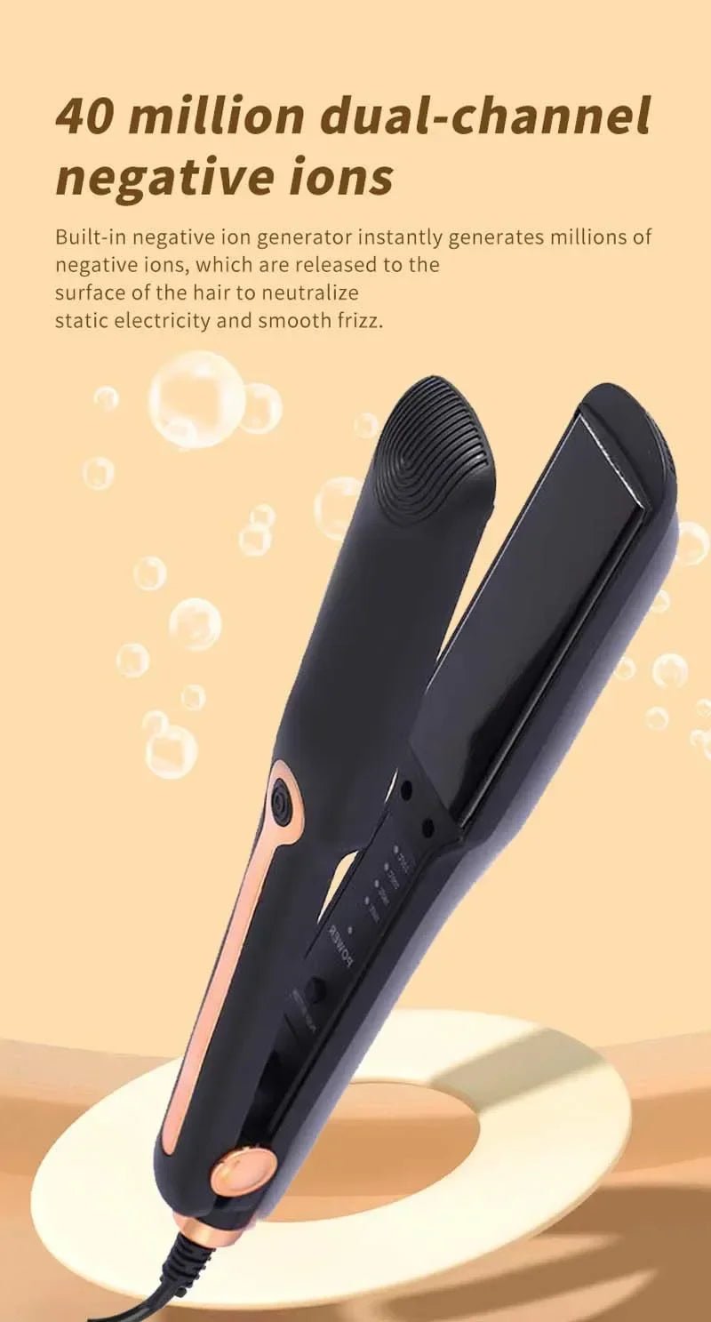 Tinsol 2 - in - 1 Hair Straightener Curling Iron Ceramic Plate Negative Ion Wide Plate Temperature Adjustable Hair Straightener - Teknovara Innovation HubTinsol 2 - in - 1 Hair Straightener Curling Iron Ceramic Plate Negative Ion Wide Plate Temperature Adjustable Hair Straightener